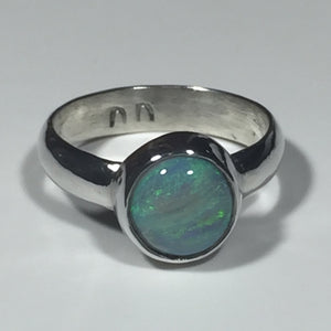 Custom Green "Big Opal" Ring (Size 6 or L)