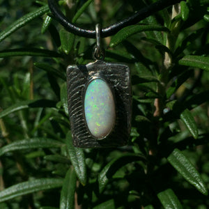 Custom Lightning Ridge Opal necklace
